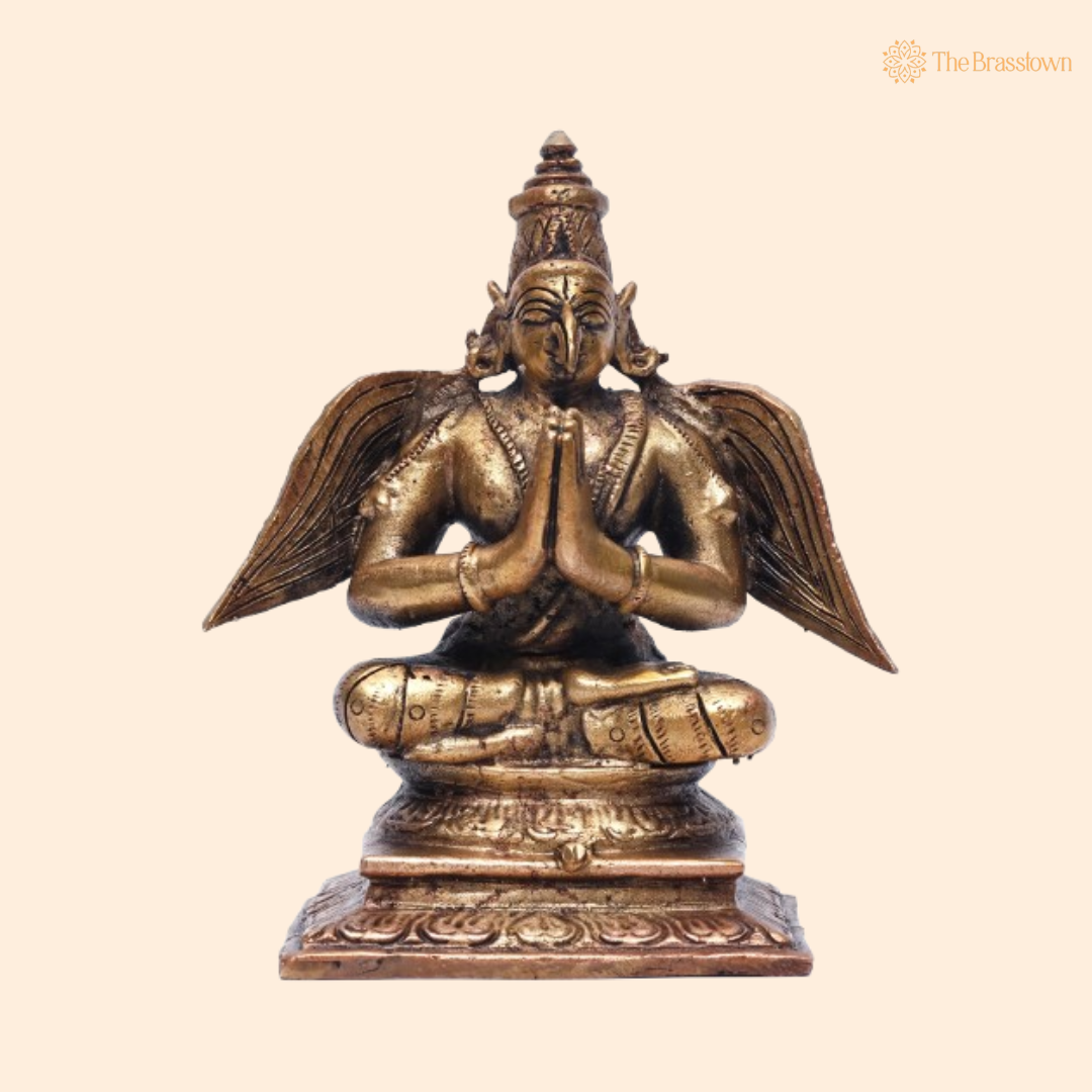Handcrafted Brass Garuda Idol 4 Inch