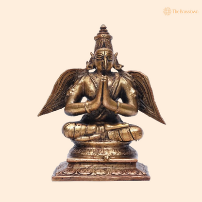 Handcrafted Brass Garuda Idol 4 Inch
