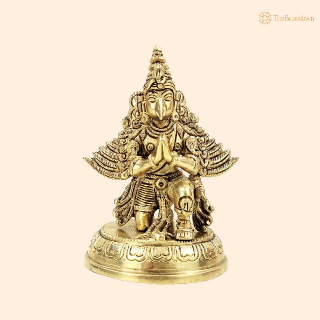 Handcrafted Brass Garuda Idol 5 Inch