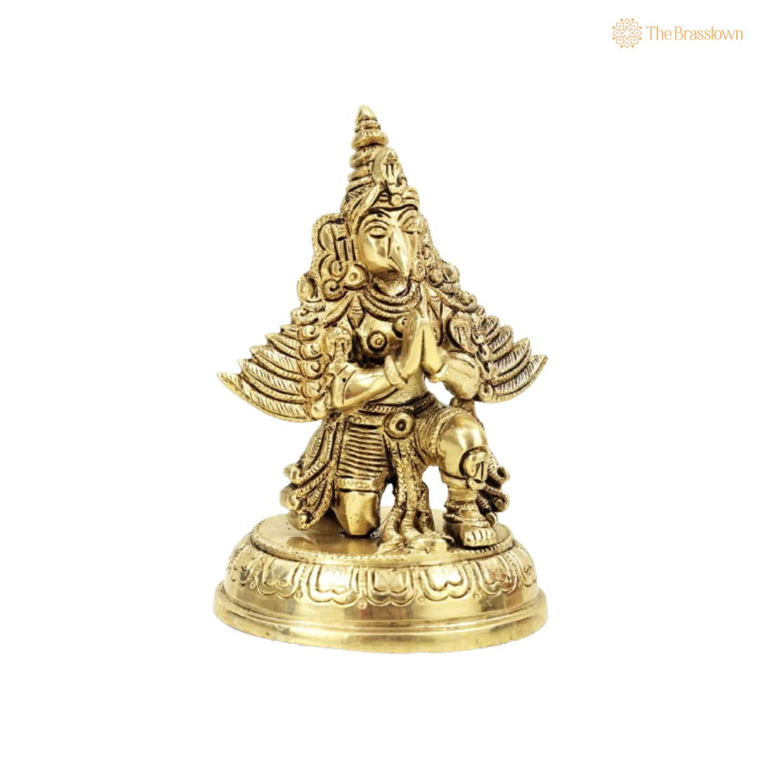 Handcrafted Brass Garuda Idol 5 Inch