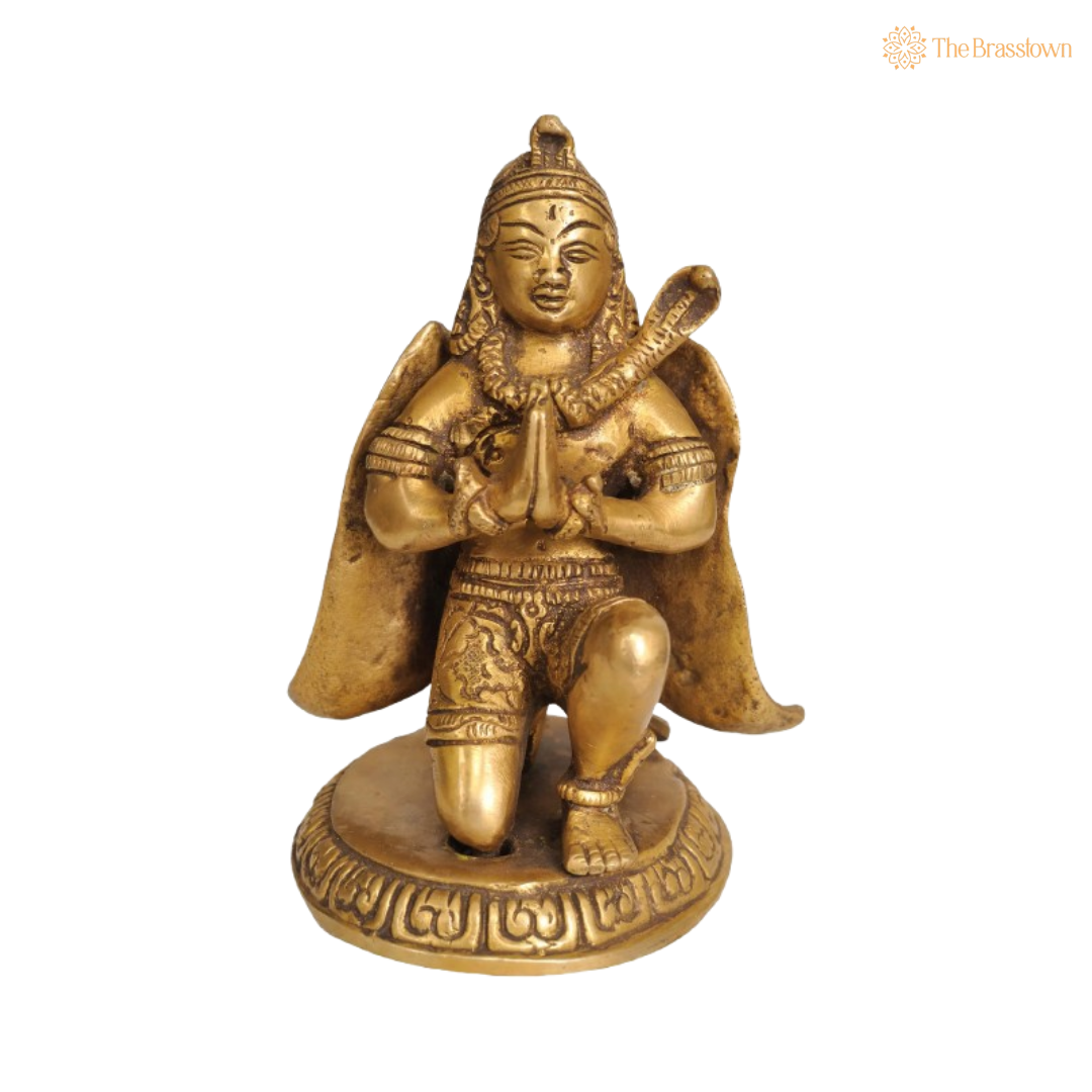 Handcrafted Brass Garuda Idol – The Divine Guardian 6 Inch