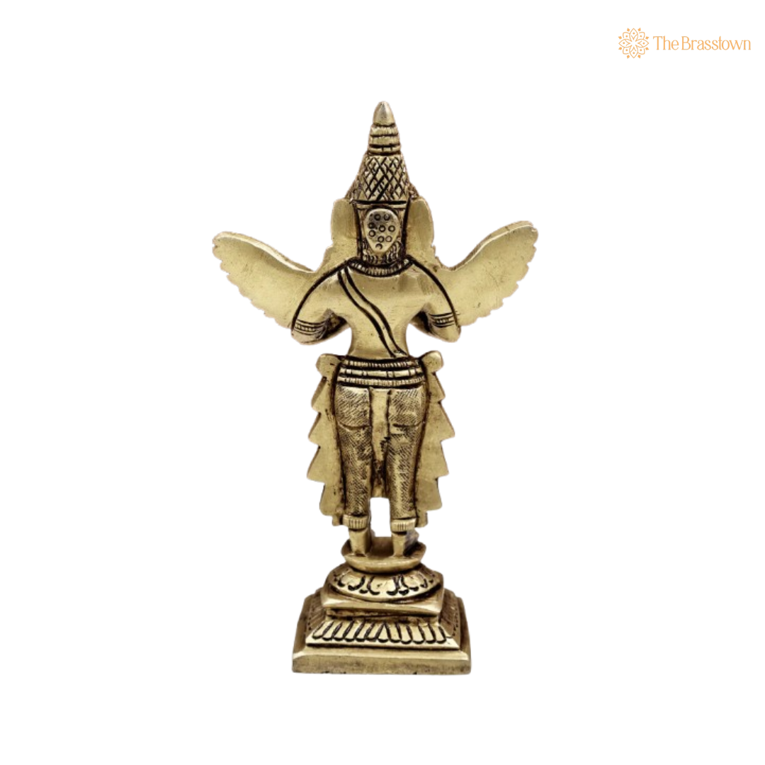 Handcrafted Brass Garuda Idol – The Divine Messenger 6 Inch