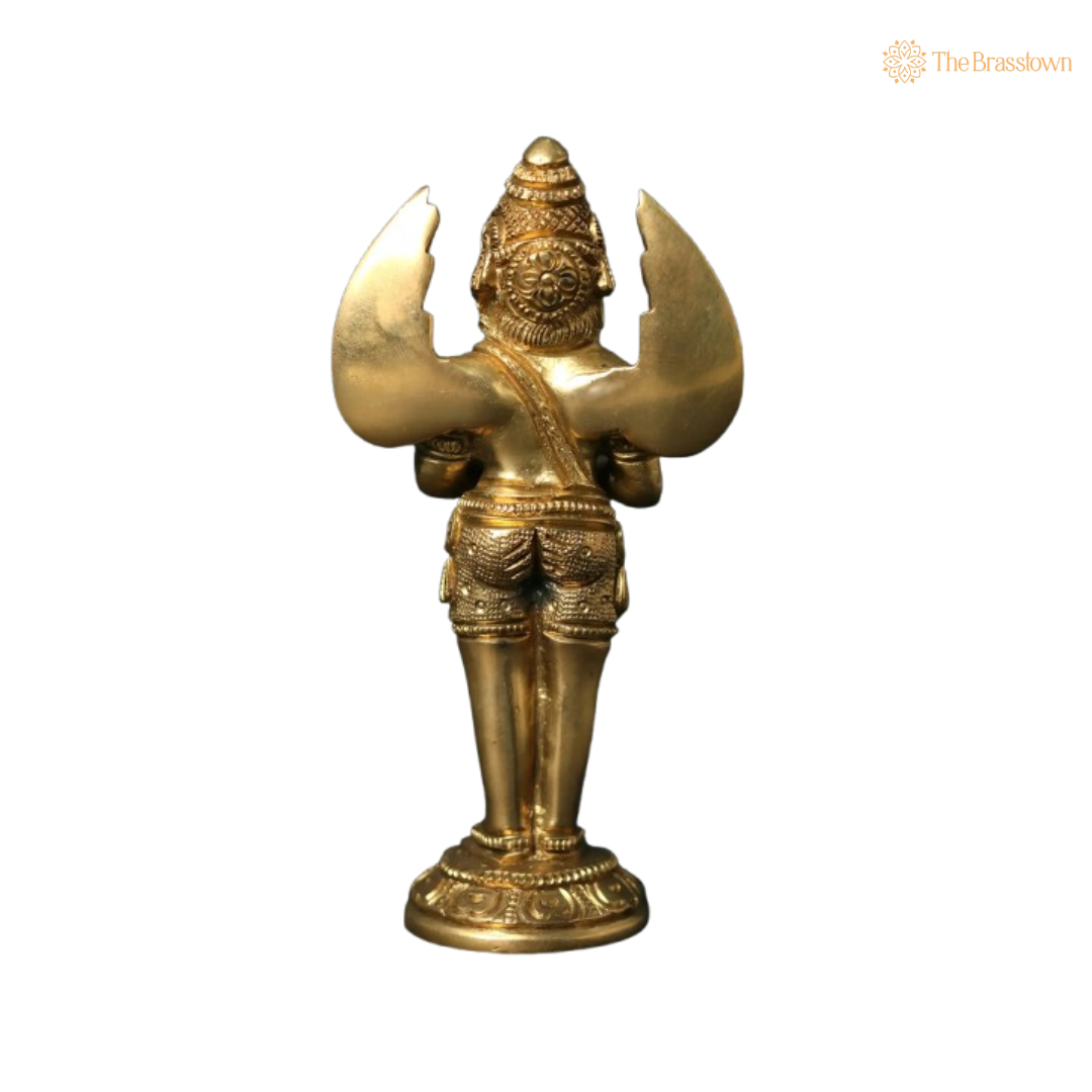 Handcrafted Brass Garuda Idol – The Divine Protector 5 Inch