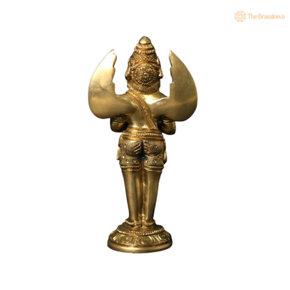 Handcrafted Brass Garuda Idol – The Divine Protector 5 Inch