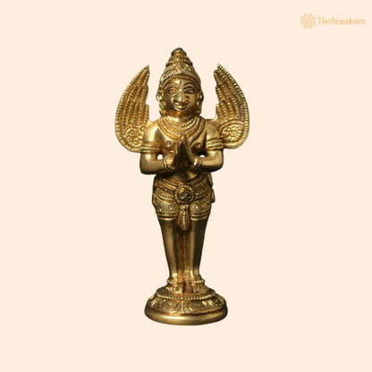 Handcrafted Brass Garuda Idol – The Divine Protector 5 Inch