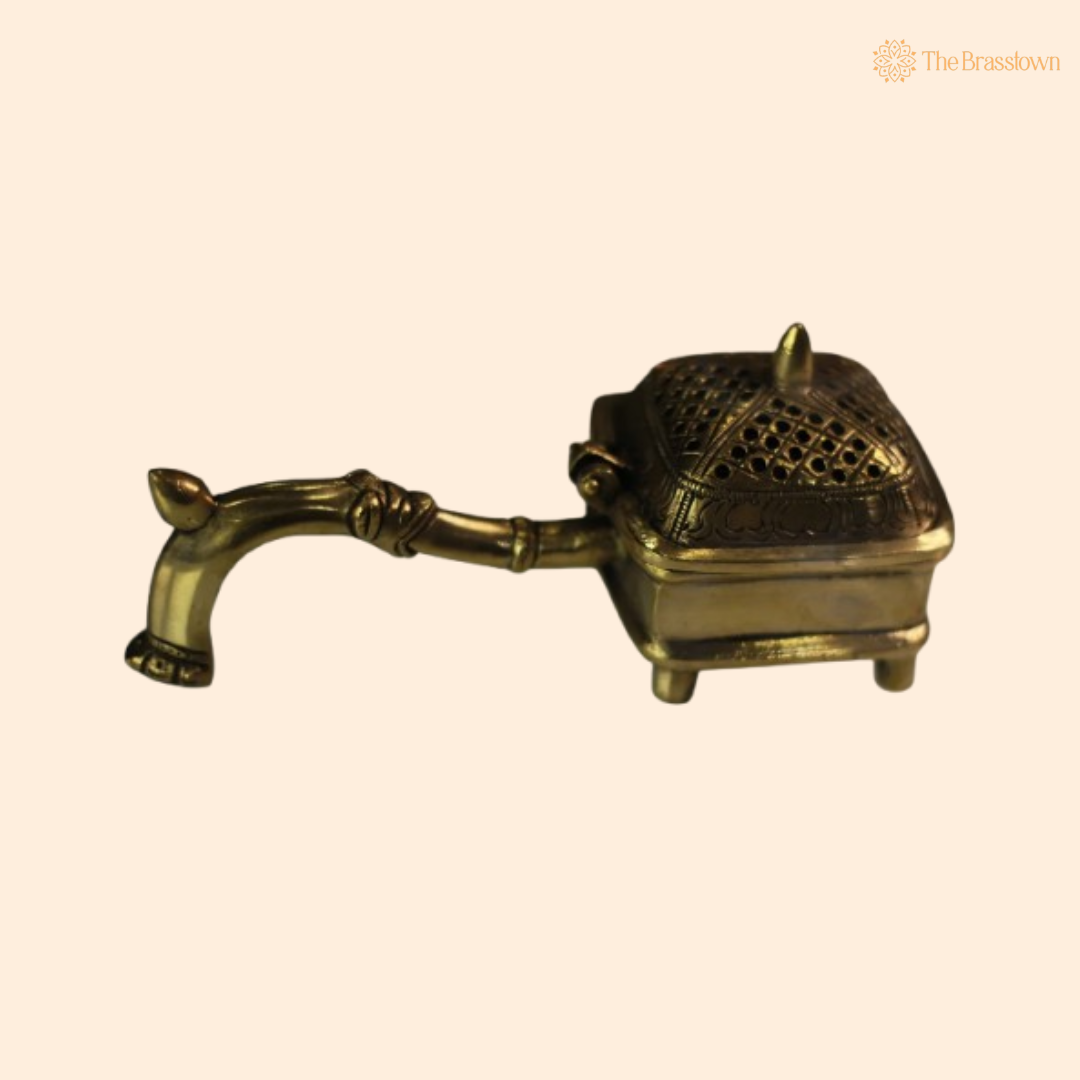 Handcrafted Brass Incense Burner (Dhoop Dani) 3 Inch