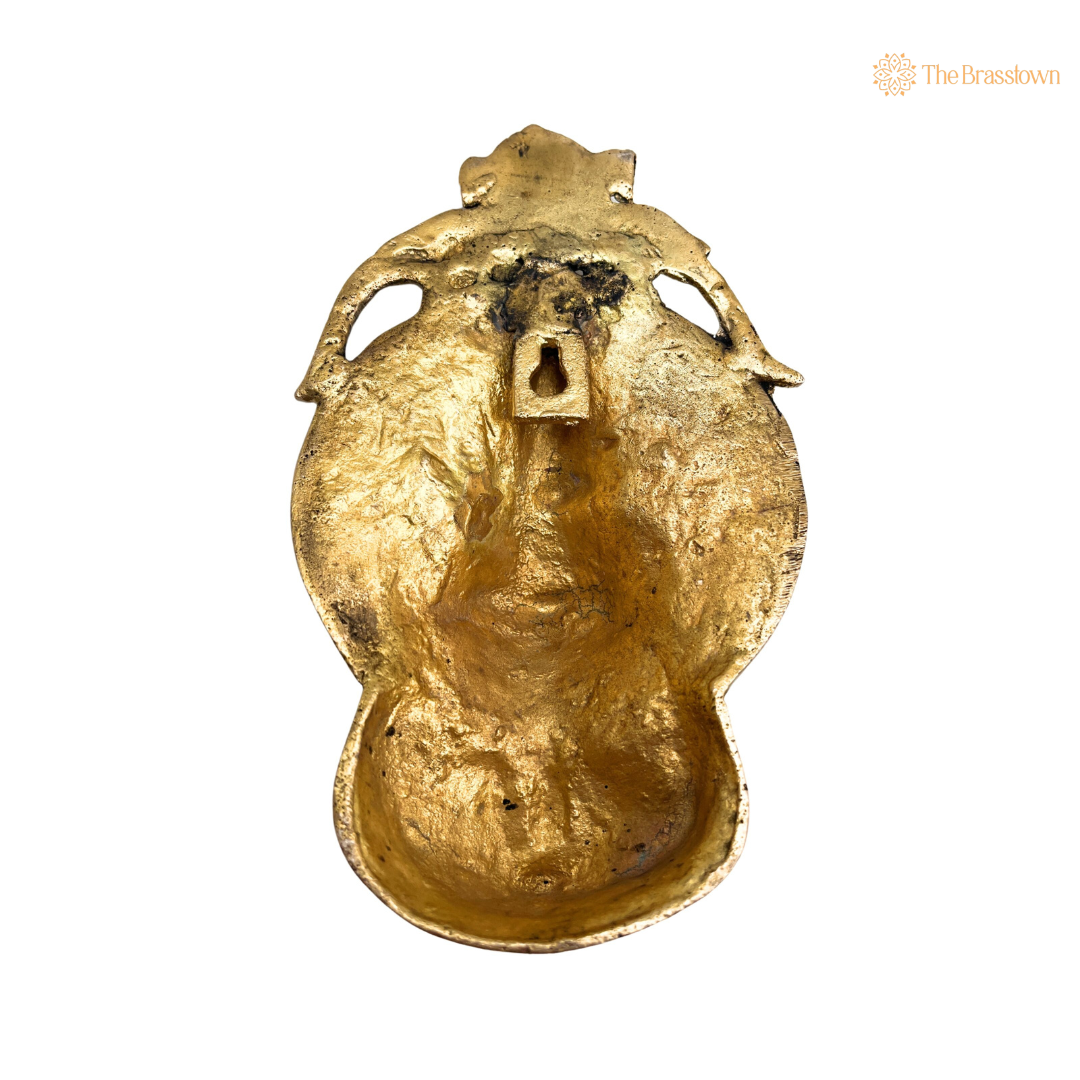 Handcrafted Brass Kathakali Face Wall Hanging 7.5 Inch