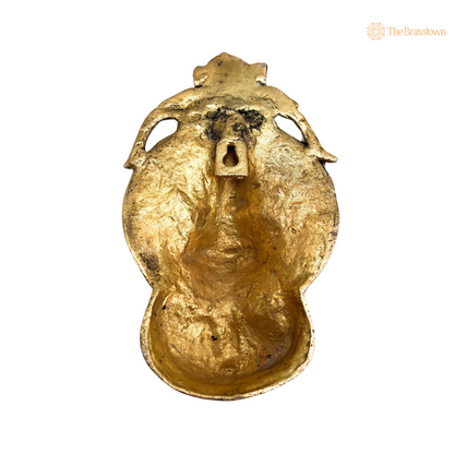Handcrafted Brass Kathakali Face Wall Hanging 7.5 Inch