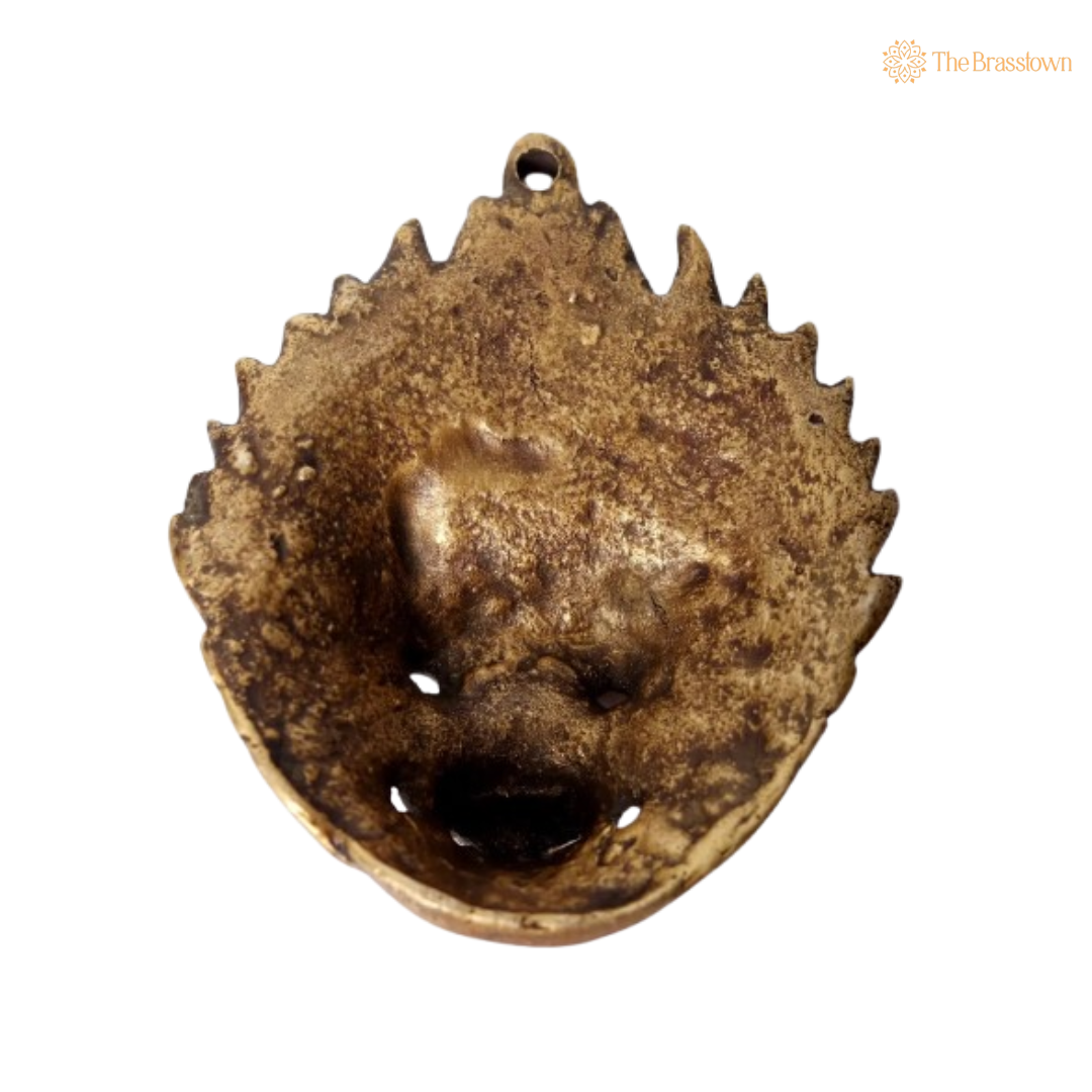Handcrafted Brass Kirtimukha Wall Mask 5 Inch