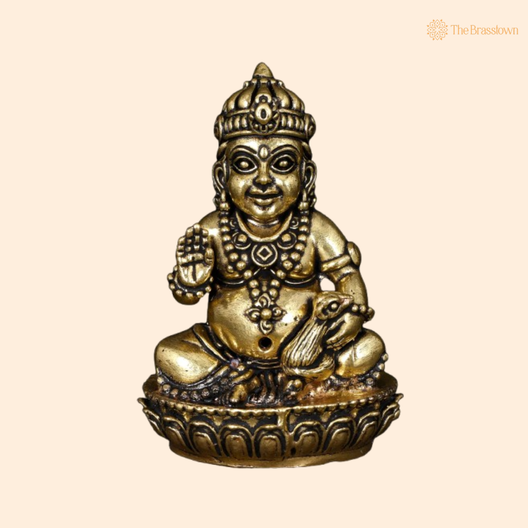 Handcrafted Brass Kubera Idol 2 Inch