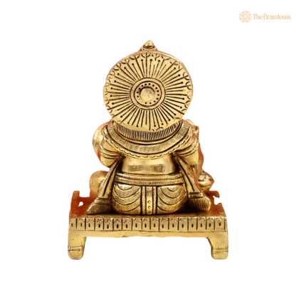 Handcrafted Brass Kubera Idol – The Guardian of Wealth and Prosperity 5 Inch
