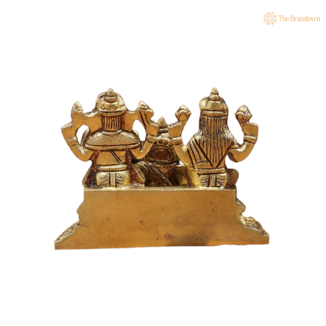 Handcrafted Brass Lakshmi, Ganesha, and Kubera Idol – A Divine Trio 2 Inch