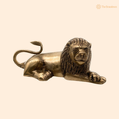 Handcrafted Brass Lion Figurine 3 Inch