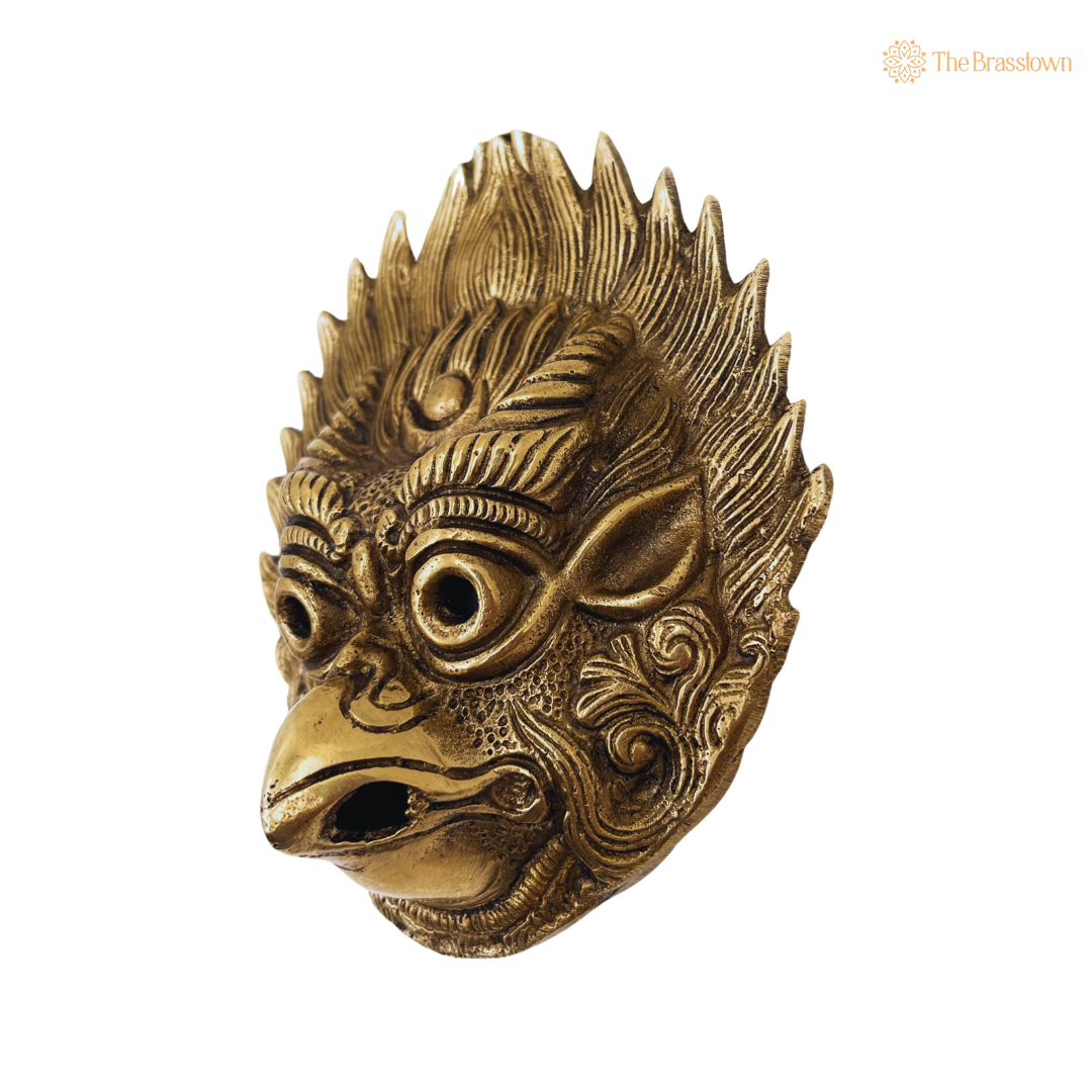 Handcrafted Brass Mythical Mask Wall Décor 5.5 Inch