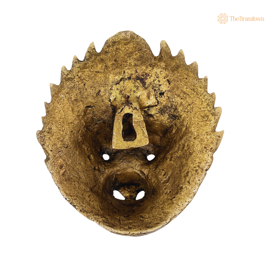 Handcrafted Brass Mythical Mask Wall Décor 5.5 Inch