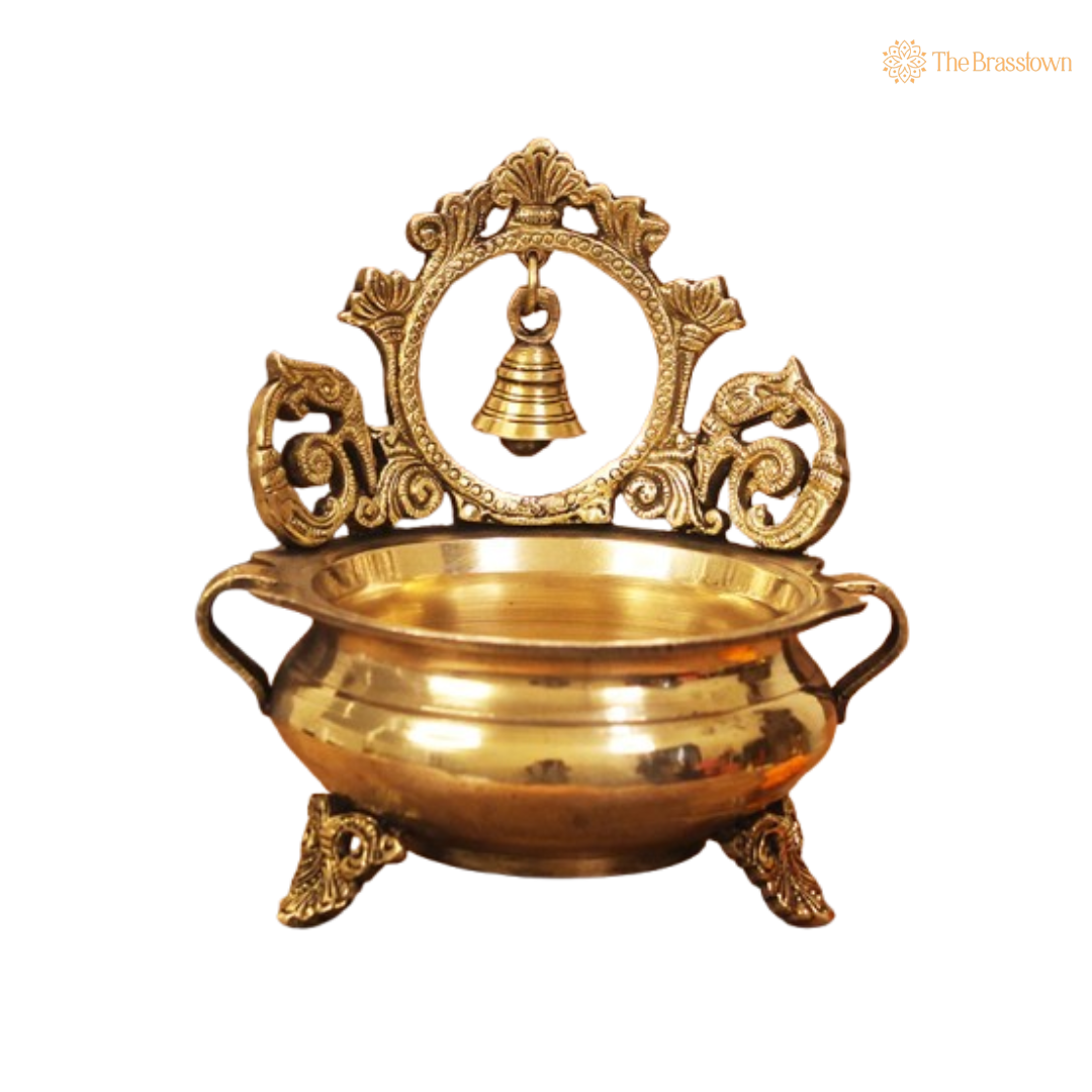 Handcrafted Brass Temple Bell Uruli 7 Inch