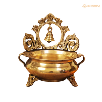 Handcrafted Brass Temple Bell Uruli 7 Inch