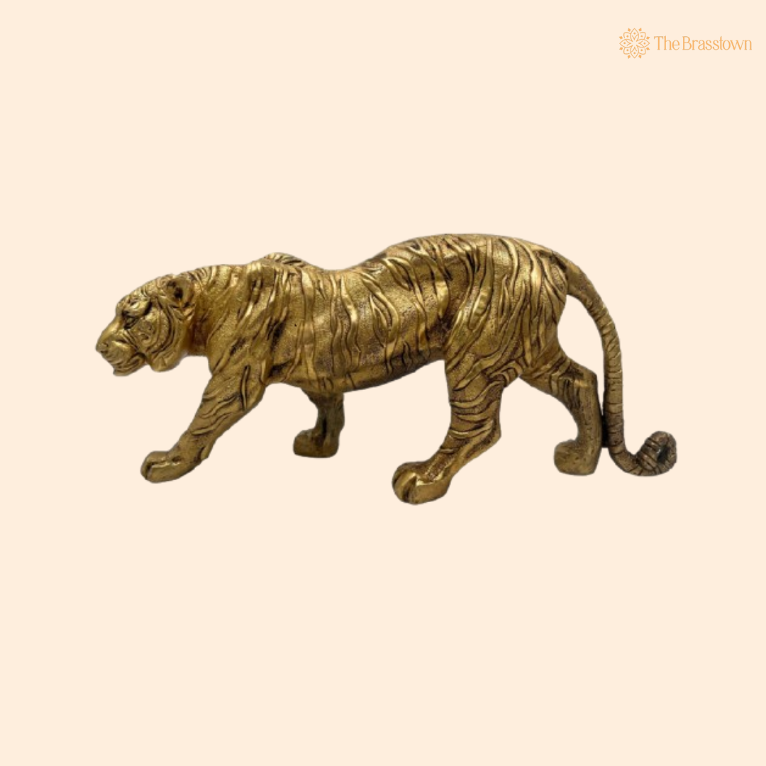 Handcrafted Brass Tiger Figurine