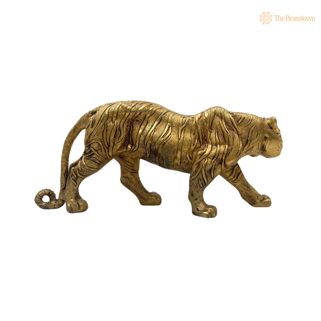 Handcrafted Brass Tiger Figurine