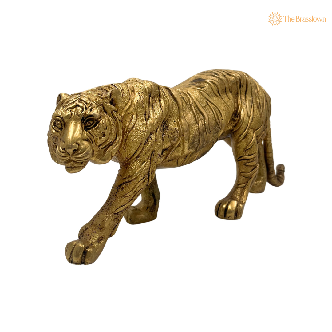 Handcrafted Brass Tiger Figurine