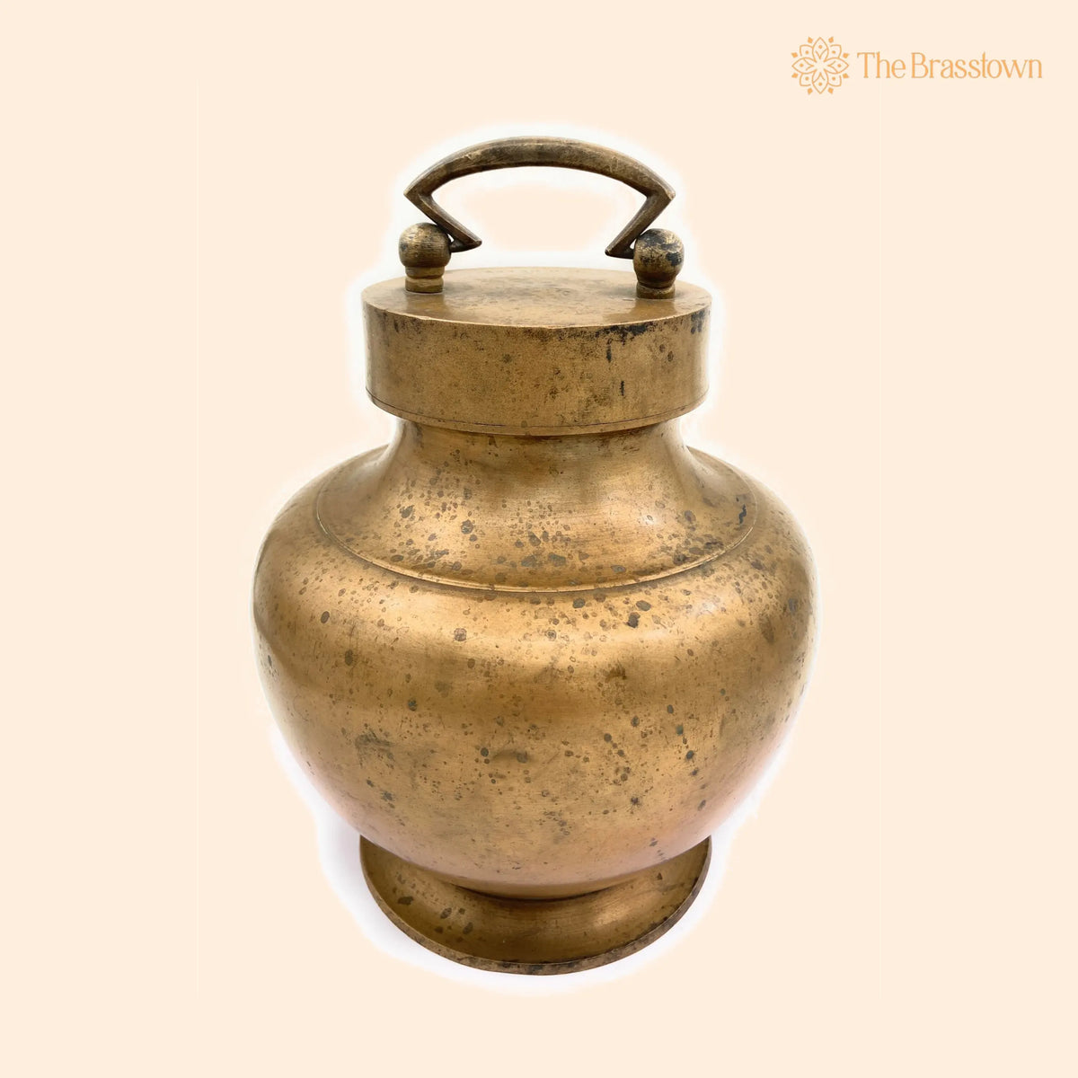 Brass Antique Kamandal – Handcrafted Brass Stoup, Gangajali With 2 Litre Capacity for Puja Rituals &amp; Home Mandir 10.5 Inch 1