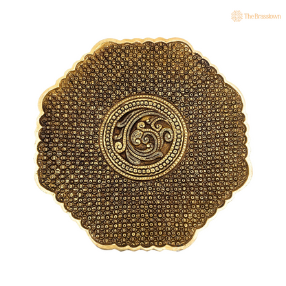 Intricately Designed Brass Pedestal – A Timeless Decorative Treasure 3.5 Inch