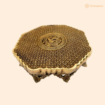 Intricately Designed Brass Pedestal – A Timeless Decorative Treasure 3.5 Inch