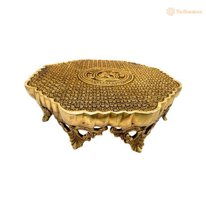Intricately Designed Brass Pedestal – A Timeless Decorative Treasure 3.5 Inch