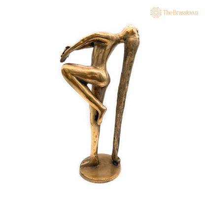 Brass Modern Art – Handcrafted Arts, Brass Awards, Brass Trophy, Brass Lady, Home Décor, Decoratives 14.5 Inch 3