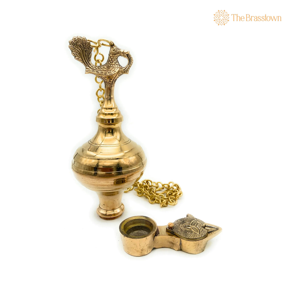 Brass Oil Lamp – Handcrafted Brass Lamp, Hanging Lamp, Brass Hanging Lampdiya, Lamps, Deep, Deepam, Brass Hanging Lamps, Brass Hanging Lights 11 Inch 3