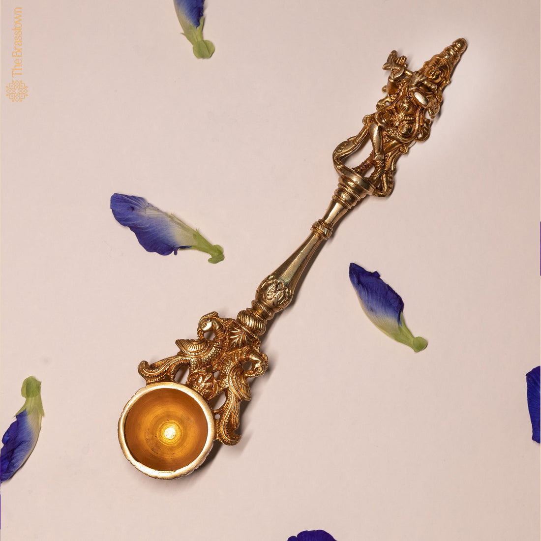 Brass Krishna Havan Spoon