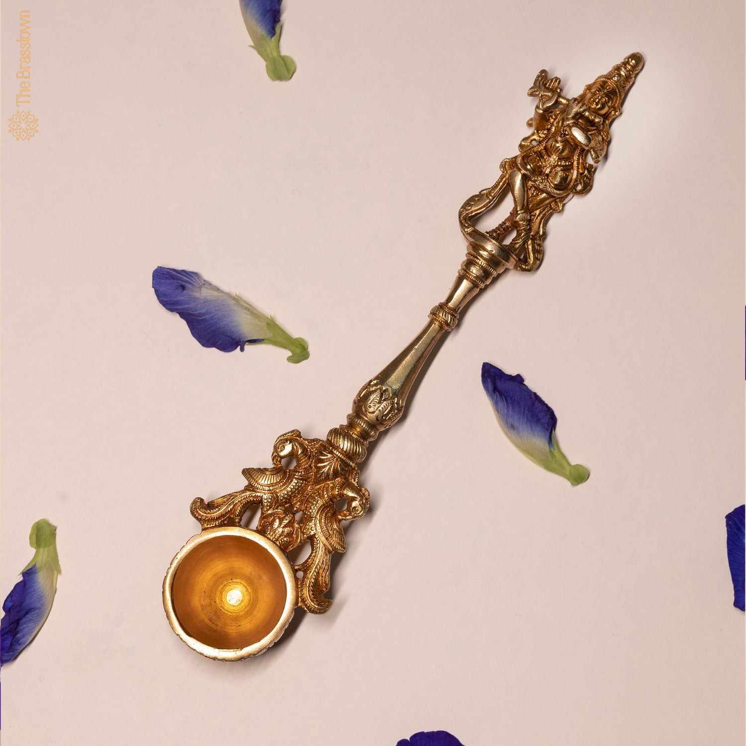 Brass Krishna Havan Spoon