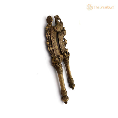 Brass Antique Nut Cutter Sarota Beetel Betel Nut Cutter – Handcrafted Traditional Showpiece for Home Décor &amp; Gifting 8 Inch 2