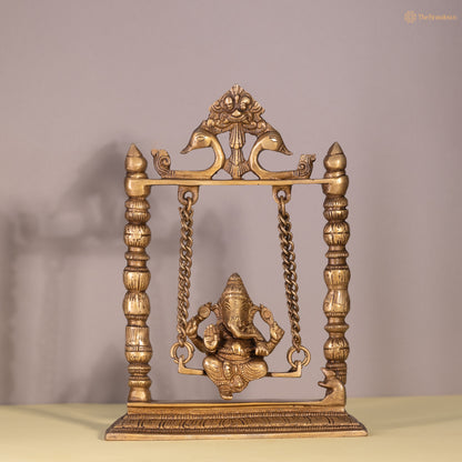 Brass Lord Ganesha on Swing