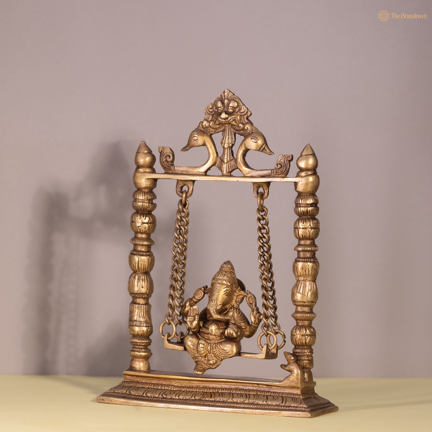 Brass Lord Ganesha on Swing