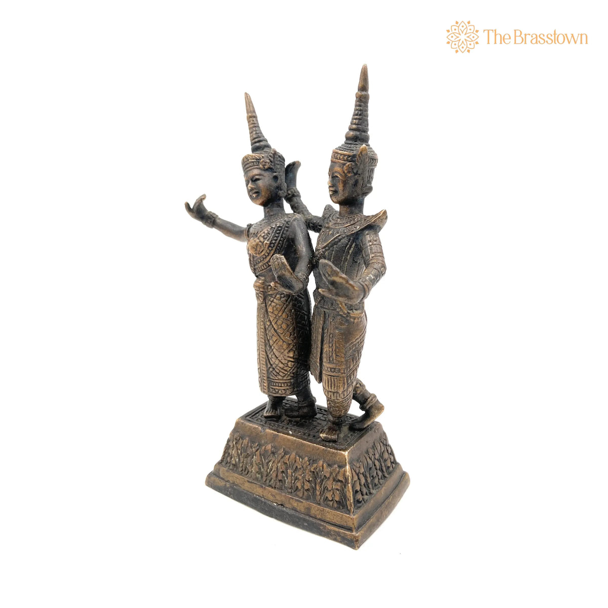 Brass Antique Decorative And Gifting Ancient Dancing Raja – Handcrafted Rani Sculptures for Home Décor &amp; Gifting 8 Inch 3