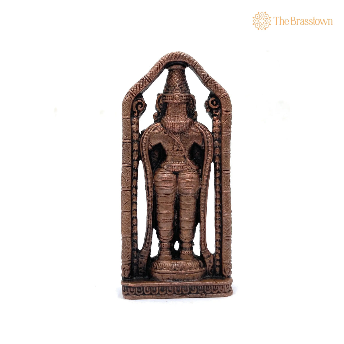 Copper Tirupati Balaji Idol – Handcrafted Lord Venkateswara Murti, Balaji Maharaj Pooja Moort 4 Inch 3