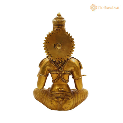 Brass Annapurna Devi Idol – Temple, Home Décor &amp; Gift, Handcrafted Pittal Statue 10.5 Inch 3