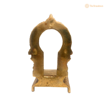 Ornate Brass Arch-Style Pedestal Stand 7 Inch
