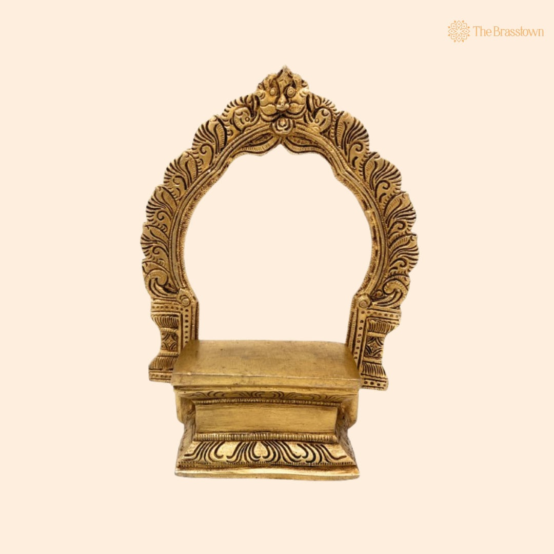 Ornate Brass Arch for Deity Display 8 Inch