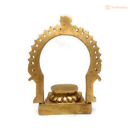 Ornate Brass Arch with Pedestal 7.5 Inch – home mandir puja decor India