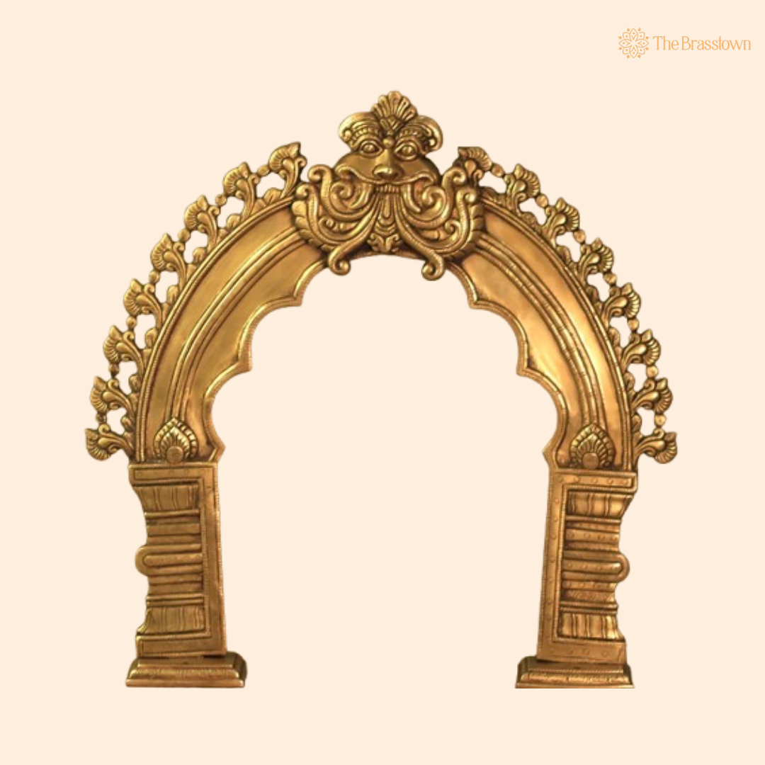 Ornate Brass Temple Arch Frame 18 Inch