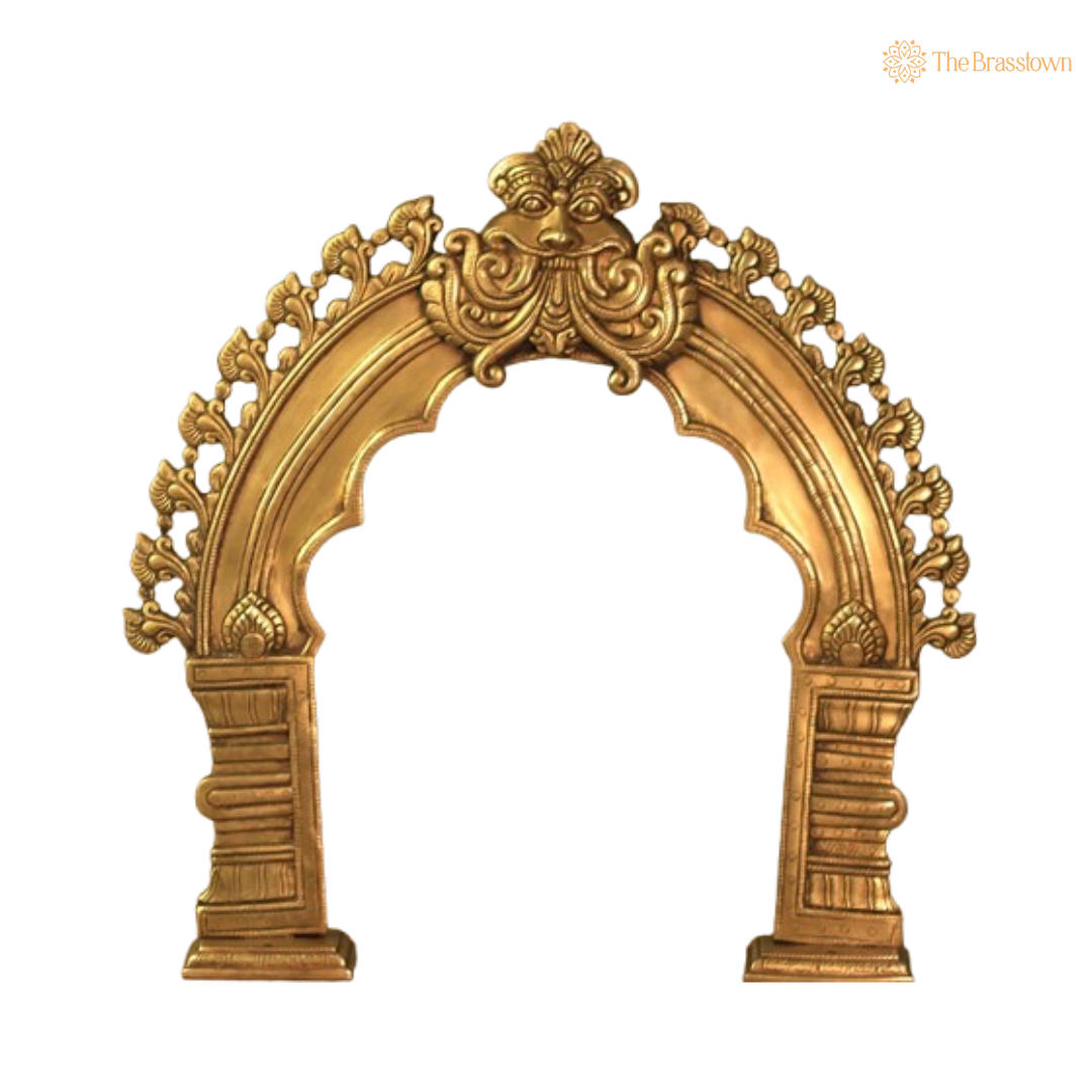 Ornate Brass Temple Arch Frame 18 Inch