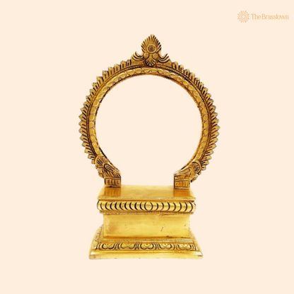 Ornate Brass Toran Frame for Deities 10 Inch