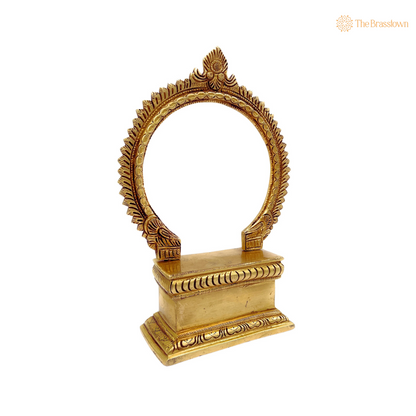 Ornate Brass Toran Frame for Deities 10 Inch