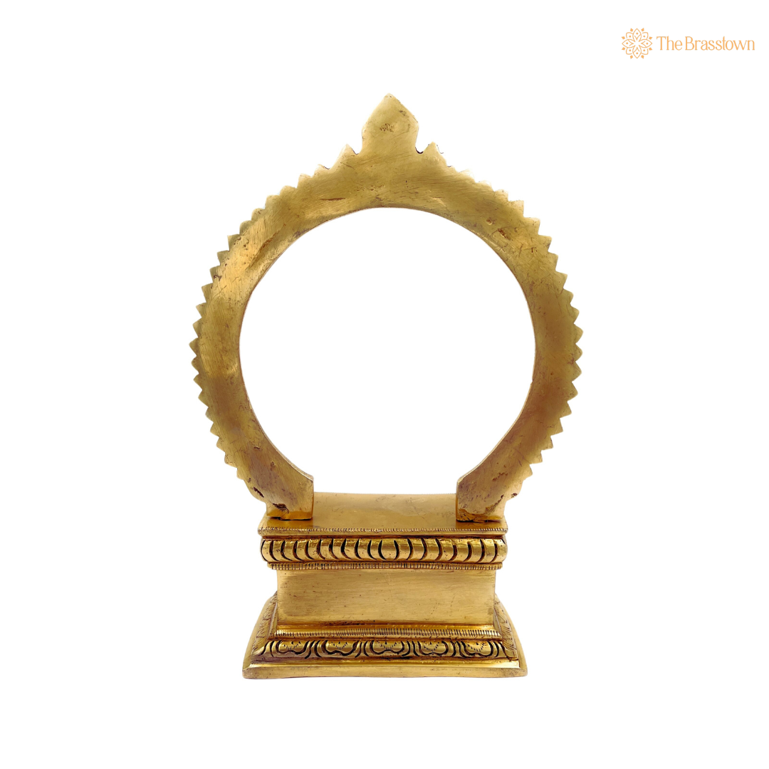 Ornate Brass Toran Frame for Deities 10 Inch