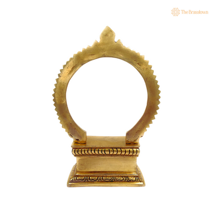 Ornate Brass Toran Frame for Deities 10 Inch