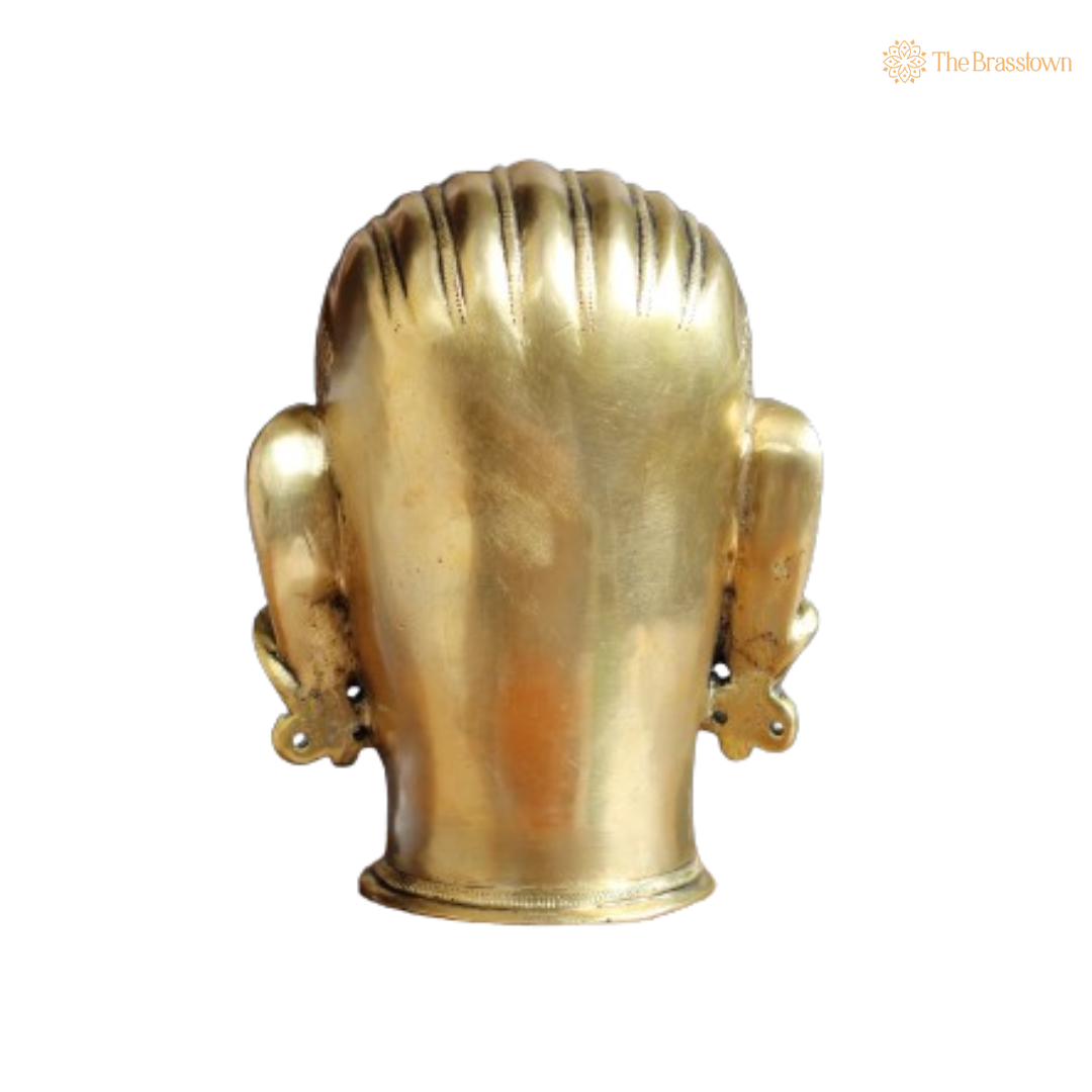 Ornate Brass Warrior Head - A Tribute to Courage and Heritage 7 Inch
