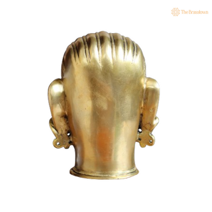 Ornate Brass Warrior Head - A Tribute to Courage and Heritage 7 Inch