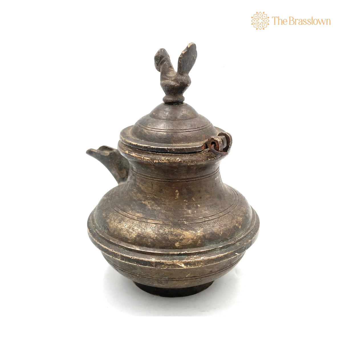 Brass Antique Gangajali – Handcrafted Water Kamandal, Loota, Lota, Chambu, Lotiya, Stoup, Ganga Jali, Geedani, Gee Dani 6 Inch 2